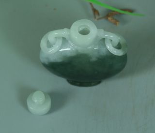 Cert ' d Untreated Green Nature A jadeite Jade Sculpture bottle 瓶 z062222 2