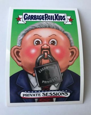 Private Jeff Sessions 2017 Topps Trumpocracy Garbage Pail Kids 34 Sticker Trump