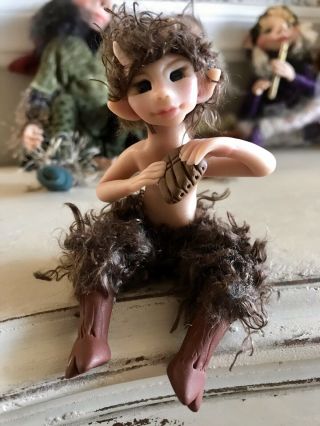 Liz Amend Ooak Fairy Faery Pixie Faun Art Doll