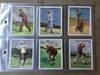 Wills Famous Golfers 1930 Complete Set Near