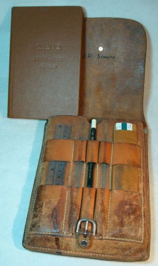 GFELLER Geologist Field Pouch c.  1946 - 49 w/Field Book,  Canvas Bag and Accessories 4