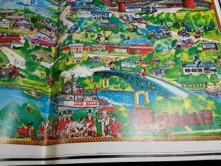 Pictorial Map Lexington KY 1980 ' s Full of Area Stores Shops Attractions 6