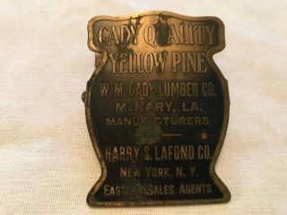 Cady Lumber Co.  Vintage Advertising Clip,  Mcnary,  Louisiana
