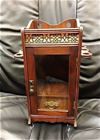 Spectacular Antique Victorian Pipe Cabinet/humidor From Estate Fine