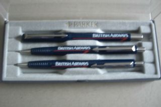 Vintage British Airways Parker Pen / Pencil Set