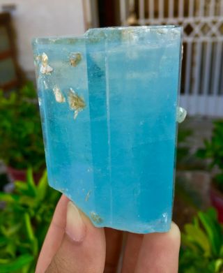 WoW 1386 C.  T Top Class Damage Terminated Blue Color Aquamarine Crystal 2