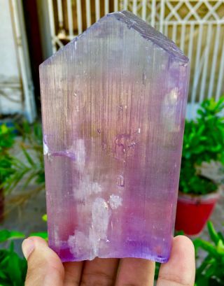 1953 C.  T Top Quality Damage Terminated Pink Color Kunzite Crystal 2