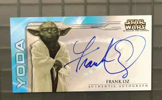 2002 Star Wars Widevision Attack Of The Clones Frank Oz Yoda Signed Auto
