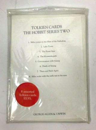 Vintage 1970s Tolkien Cards The Hobbit Series Two George Allen Unwin Rare Lotr