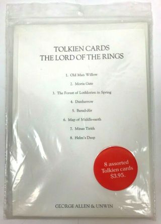Vintage 1970s Tolkien Cards The Lord Of The Rings Set George Allen Unwin Rare
