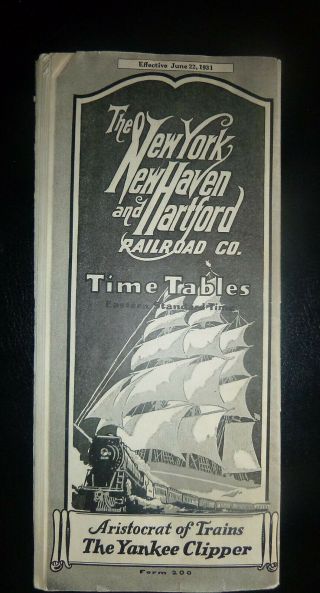 1931 June York Haven And Hartford Time Tables Map Steam Engine