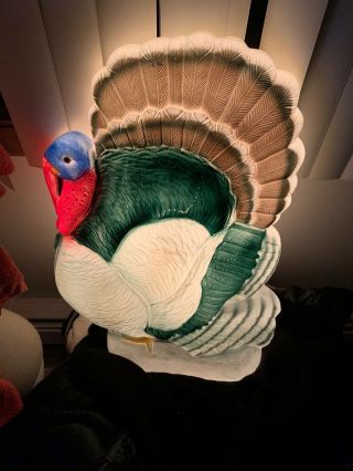 Don Featherstone Turkey Blow Mold Union Products Light Up Thanksgiving