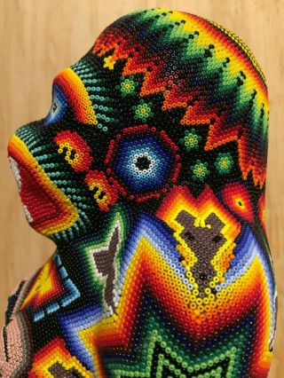 Outstanding Huge Ape Gorilla Psychedelic King Kong Huichol Art Toy Mexico 16.  5 