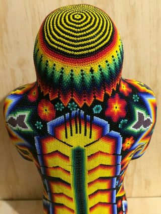 Outstanding Huge Ape Gorilla Psychedelic King Kong Huichol Art Toy Mexico 16.  5 