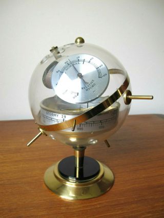 Mid Century Sputnik Weather Station Barometer Thermometer Hygrometer Bgm Germany