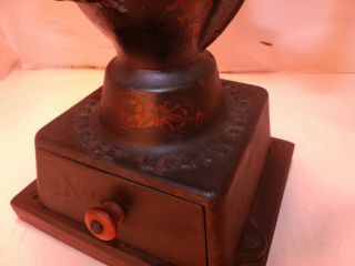 Antique Enterprise Mfg Co No.  1 Cast Iron Coffee Grinder 1870 ' s Phila PA 2
