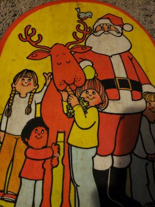Vintage Santa ' s Village Jefferson NH Sign Felt 2