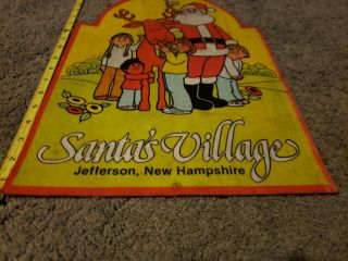 Vintage Santa ' s Village Jefferson NH Sign Felt 3