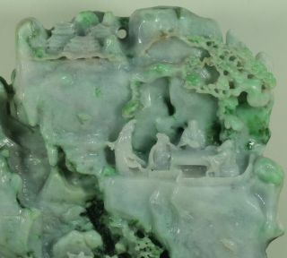 Cert ' d Untreated 2Color Nature jadeite Jade statue Sculpture landscape q75542Q6H 3