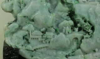 Cert ' d Untreated 2Color Nature jadeite Jade statue Sculpture landscape q75542Q6H 4