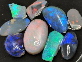 Nr Bench - Up 23cts Opal Rubs From Lightning Ridge Rough Lapidary
