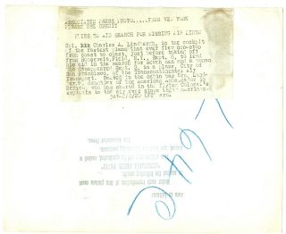 PILOT COL.  CHARLES A.  LINDBERGH SIGNED 1929 ASSOCIATED PRESS PHOTO LINDY COCKPIT 2