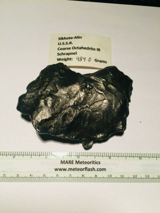 Sikhote - Alin meteorite,  Federated SSR,  U.  S.  S.  R.  - Shrapnel - 484.  0 Grams 10