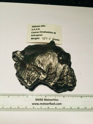 Sikhote - Alin meteorite,  Federated SSR,  U.  S.  S.  R.  - Shrapnel - 484.  0 Grams 9
