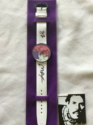 Vintage Peter Max Signed Watch,  Girl with Pink Hair,  Never worn. 2