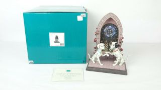 Disney Wdcc 1228030 Pongo And Perditia With Base: Going To The Chapel W/coa