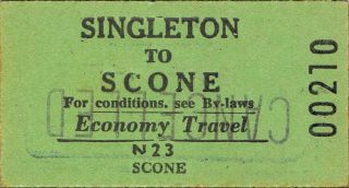 Railway Tickets Sra Nsw Singleton To Scone Economy Single