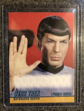 Leonard Nimoy Llap Mr.  Spock Star Trek Rare Unsigned Autograph Card Rittenhouse