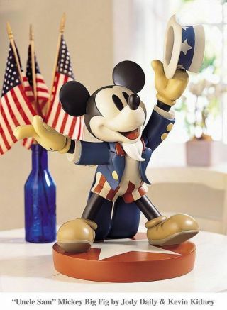 Disneyland Park Mickey Mouse As Patriotic Uncle Sam Disney Big Fig Figure