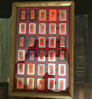 30 Zippo Lighters With Display Case - All
