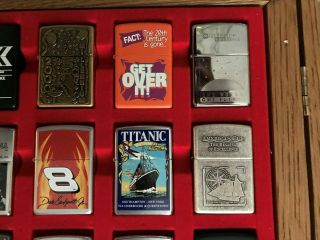 30 Zippo Lighters with Display Case - All 4