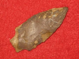 Authentic Native American Artifact Arrowhead Missouri Stemmed Knife D17