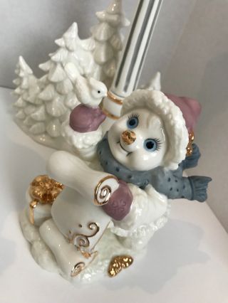 Grandeur Noel Collector ' s Edition 2001 Porcelain Snowman Family 5 Pc Christmas 5