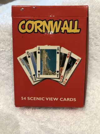 Rare Vintage Cornwall 54 Scenic View Playing Cards - England A John Hinde