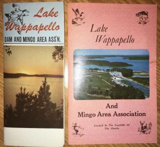 1970 Lake Wappapello,  Dam And Mingo Area Map And Guide / Missouri