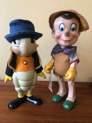 Vintage Disney Knickerbocker Pinocchio And Jiminy Cricket 1930’s Wow