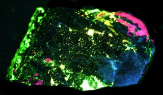 Esperite,  willemite fluorescent minerals five color,  Franklin,  NJ 5