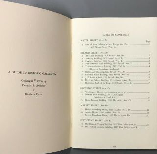 [Galveston,  Texas] A Guide to Historic Galveston Zweiner and Darst 1966 2