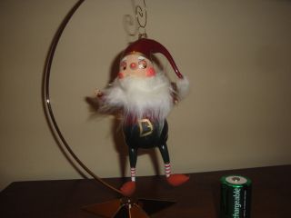 Vintage Italian Blown Glass Christmas Ornament Elf
