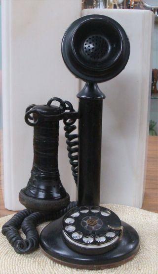 Western Electric Candlestick Telephone / Rotary Dial Circa 1920 