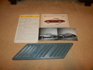 Very Rare 1964 Ferrari 500 Superfast Press Kit B&w Photos Brochure Side Grille