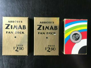 Vintage Fan Decks - 2 Abbott 