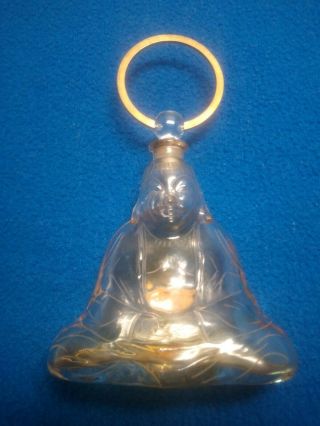 Rare 1920 Baccarat Perfume Bottle Crystal Buddha Subtilite By Houbigant w/ case 4
