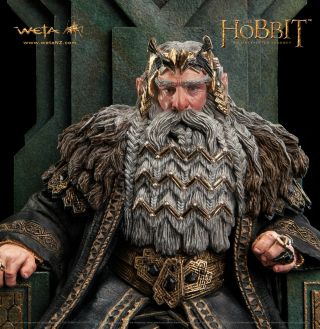 Weta The Hobbit King Thror On Throne Statue Figure Bust Lotr Sideshow