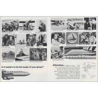 1954 Western Airlines: Leader Of Your Group Vintage Print Ad