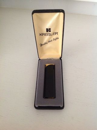 Vintage Black Kreisler Japan Pipe Lighter With Box - Needs Fluid